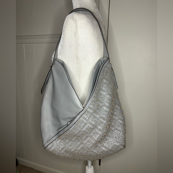 Sole Society Chic Gray Hobo Bag with Quilted Texture - Picture 1 of 13
